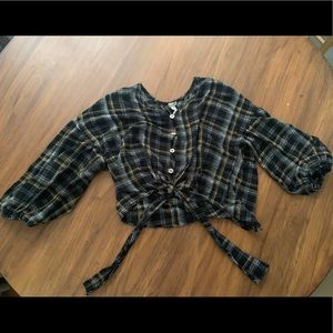 NOT FOR SALE Women’s Black and Mustard Plaid Blu P